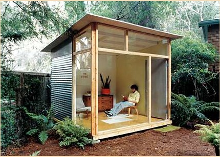Shed in a back yard