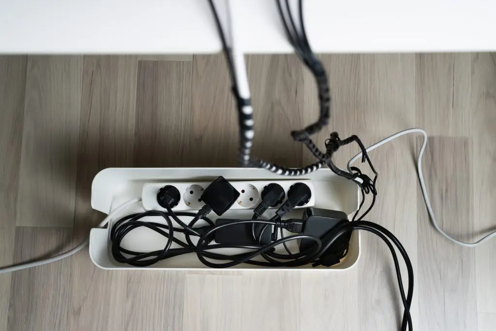 D-Line Cable Management Box, Hide Power Strips & Cords - Small